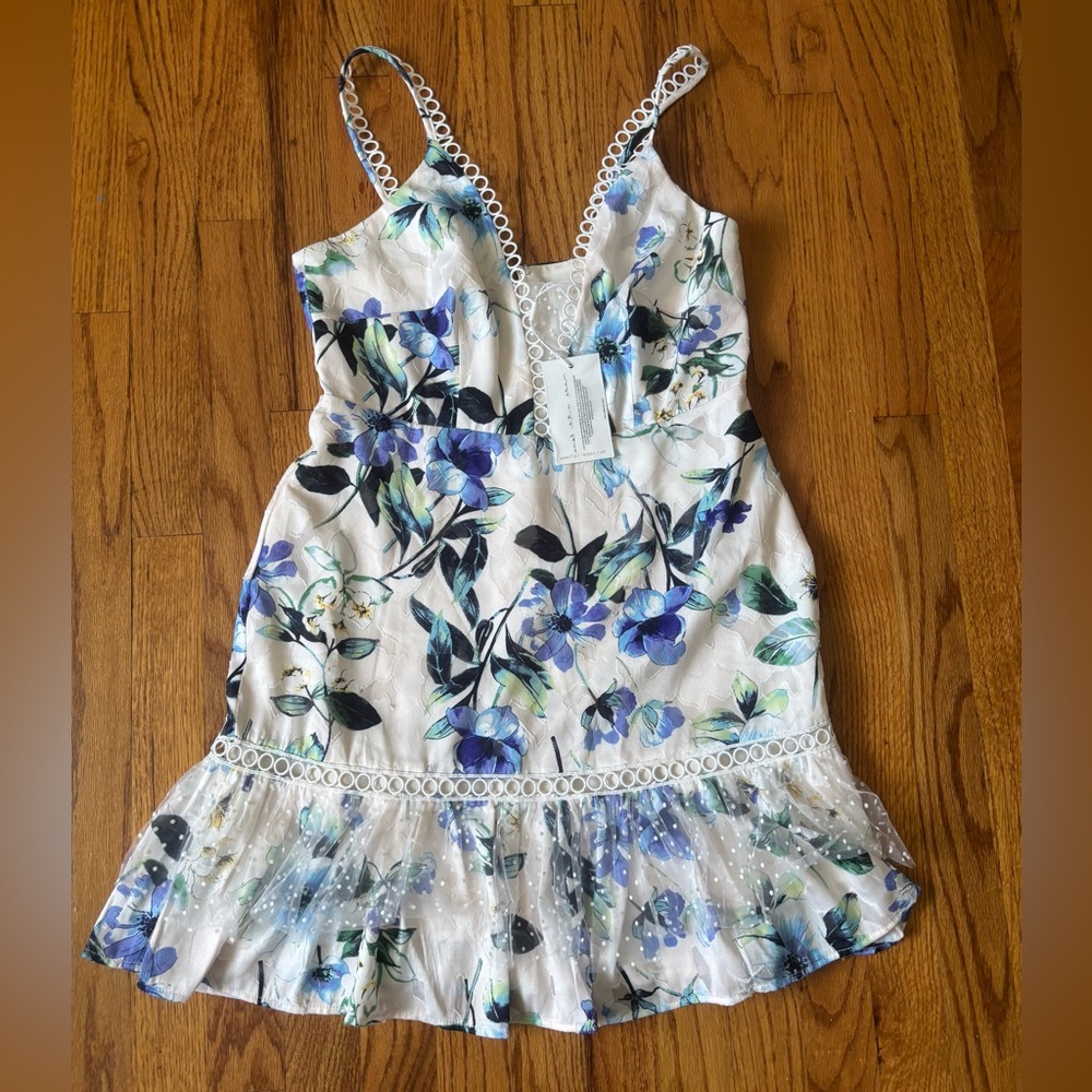Foxiedox Ressie Floral Dress with Lace Detail